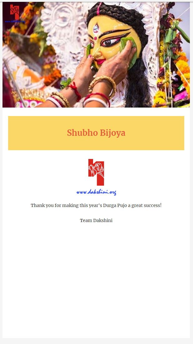 Shubho Bijoya 2021 Dakshini Bengali Association of California